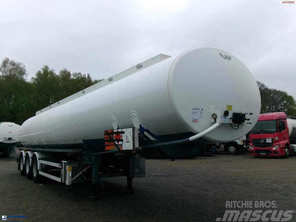 LAG Fuel tank alu 42 m3 / 6 comp + pump Tanktrailer