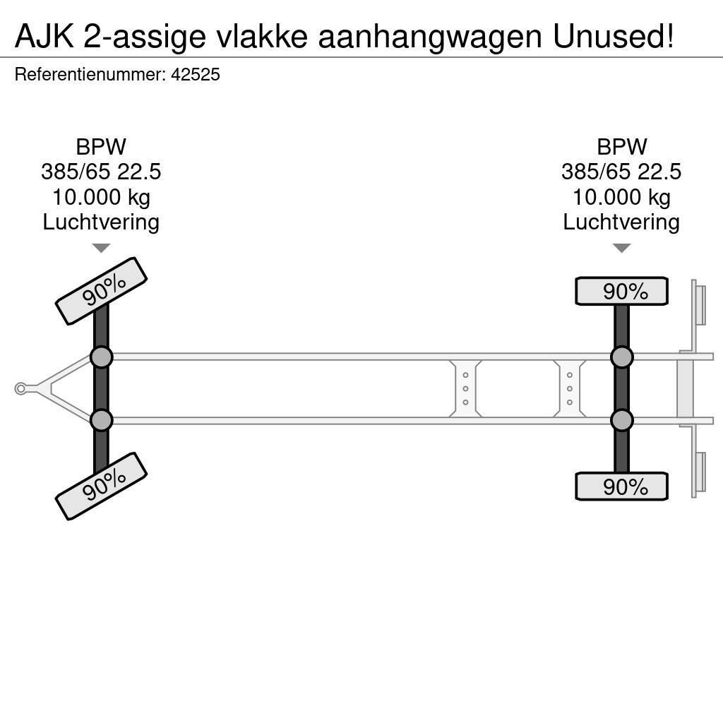 AJK 2-assige vlakke aanhangwagen Unused! Växelflak-/Containersläp
