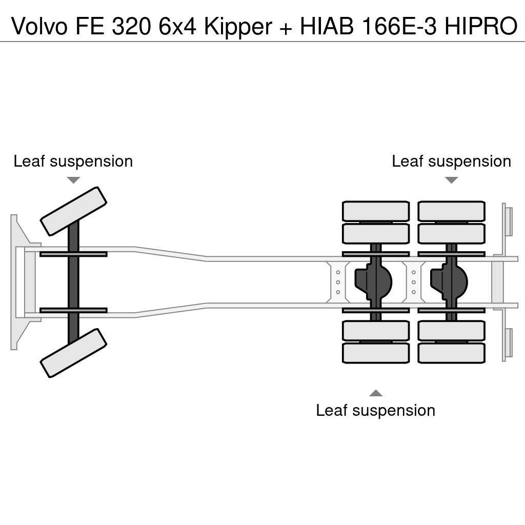 Volvo FE 320 6x4 Kipper + HIAB 166E-3 HIPRO Tippbilar