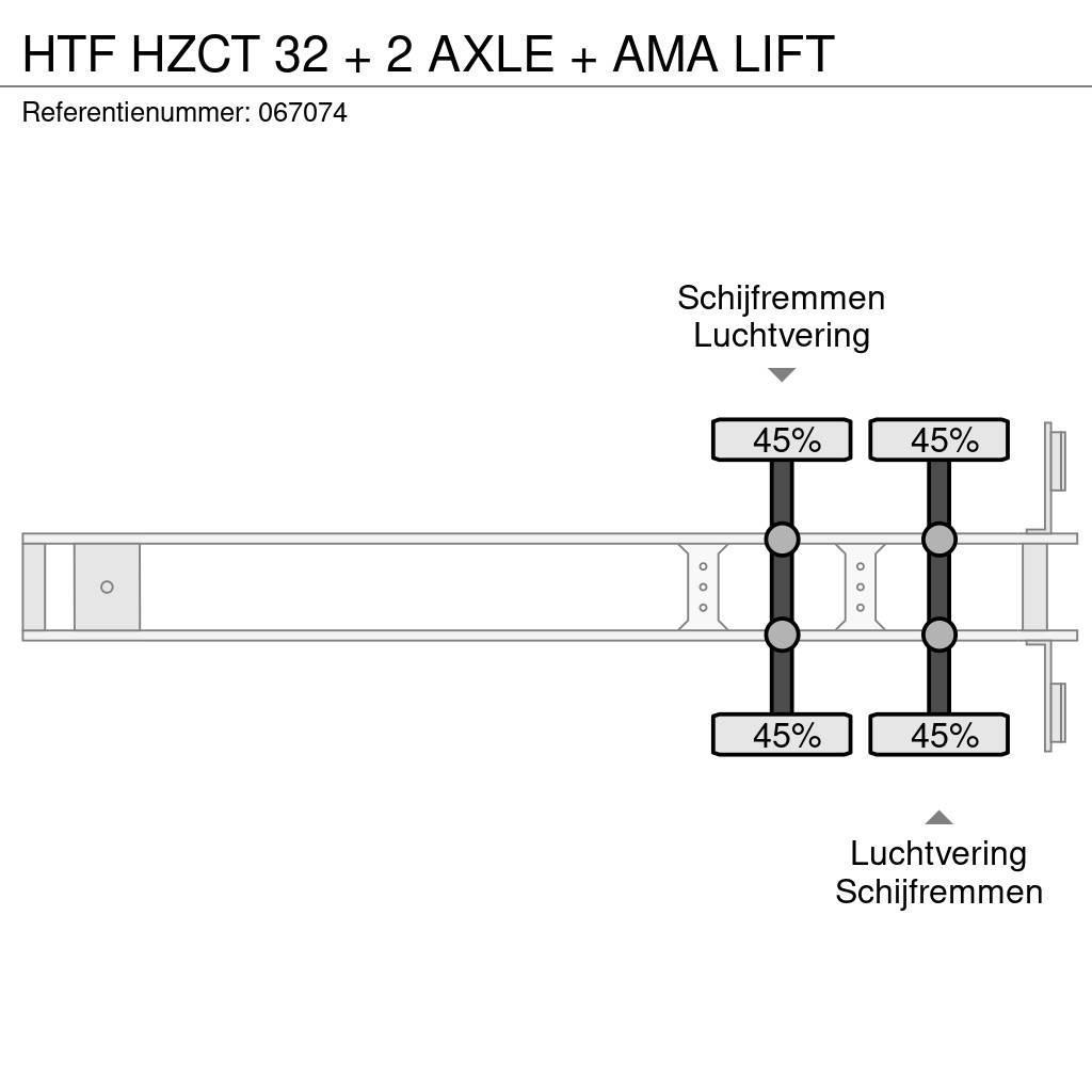 HTF HZCT 32 + 2 AXLE + AMA LIFT Skåptrailer