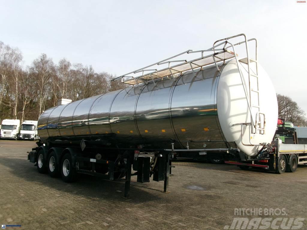 Metalovouga Bitumen / heavy oil tank inox 29 m3 / 1 comp Tanktrailer