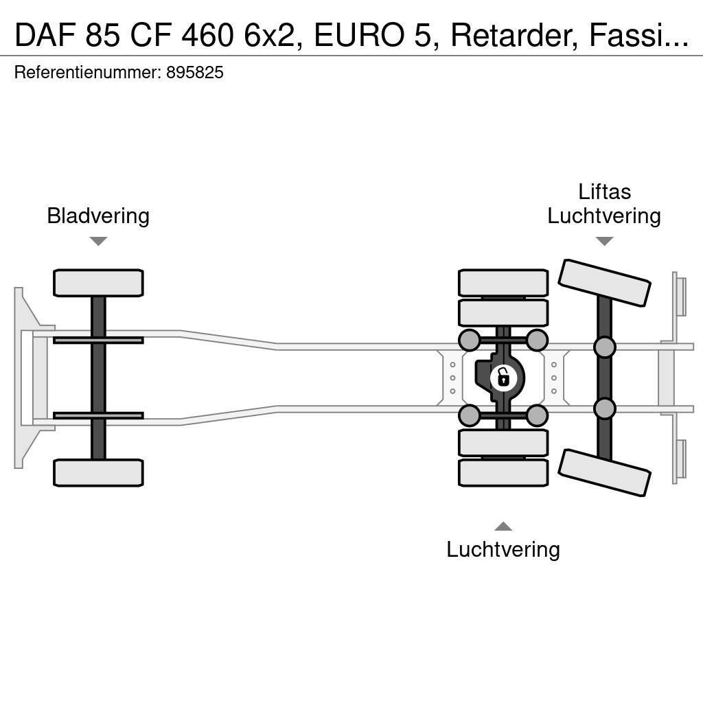 DAF 85 CF 460 6x2, EURO 5, Retarder, Fassi, Remote, Ma Flakbilar