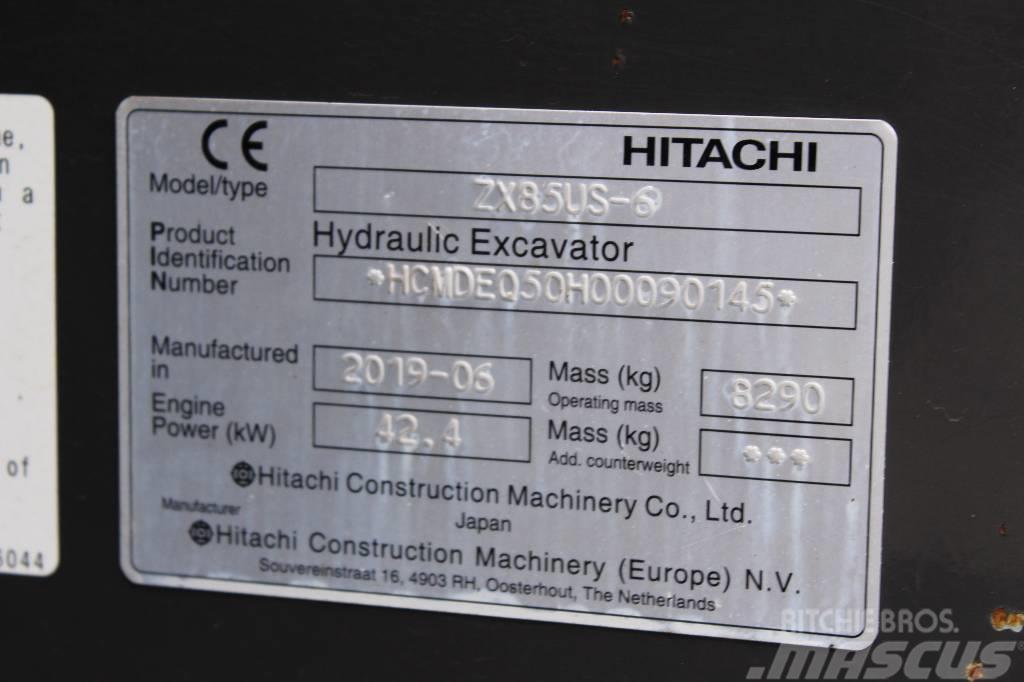 Hitachi ZX 85 US-6 / Uusi Engcon, Rasvari, Huollettu! Midigrävmaskiner 7t - 12t