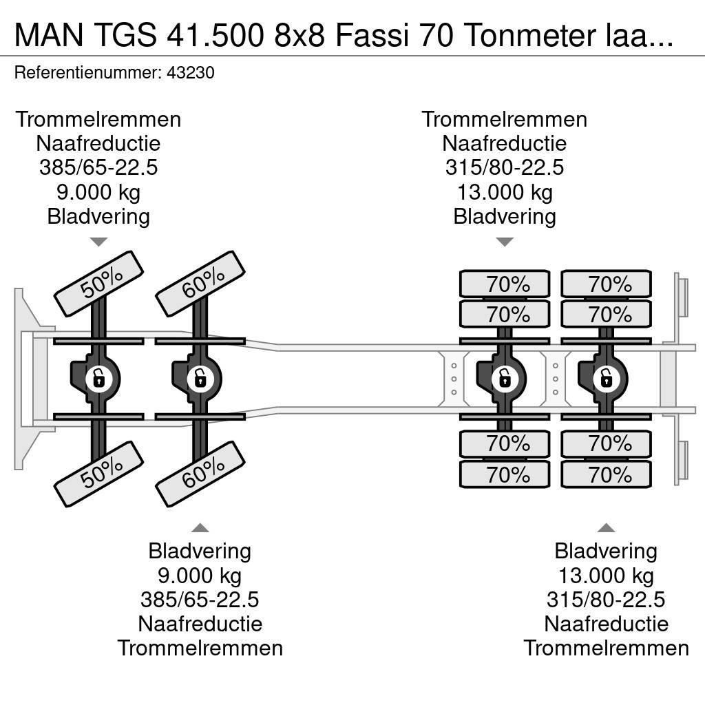 MAN TGS 41.500 8x8 Fassi 70 Tonmeter laadkraan + Fly-J Allterrängkranar