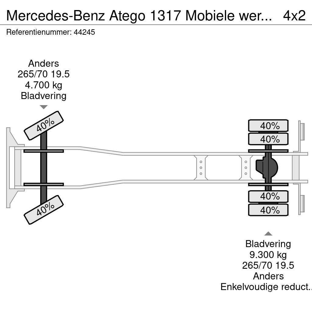 Mercedes-Benz Atego 1317 Mobiele werkplaats + ROM zuigtank Allterrängkranar
