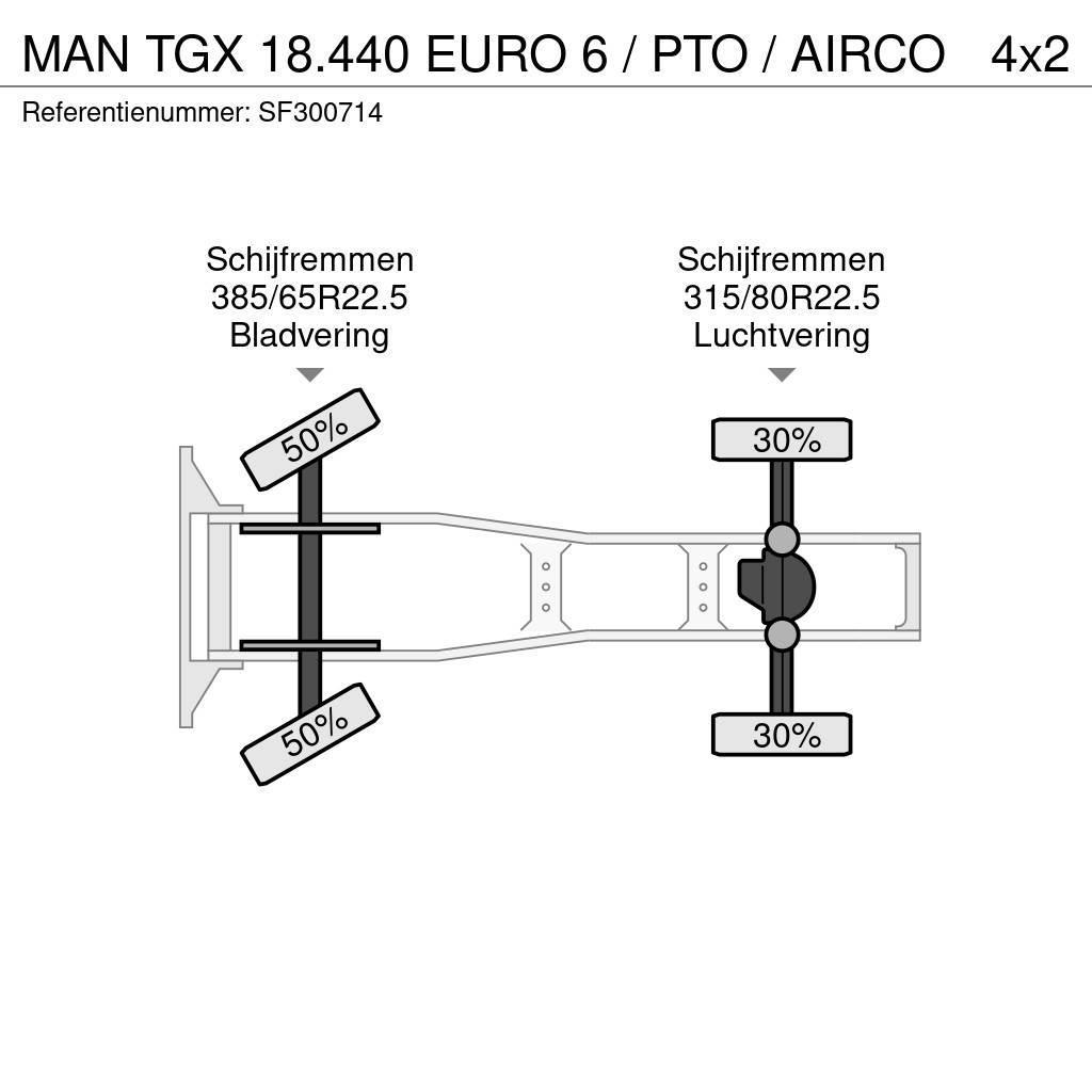 MAN TGX 18.440 EURO 6 / PTO / AIRCO Dragbilar