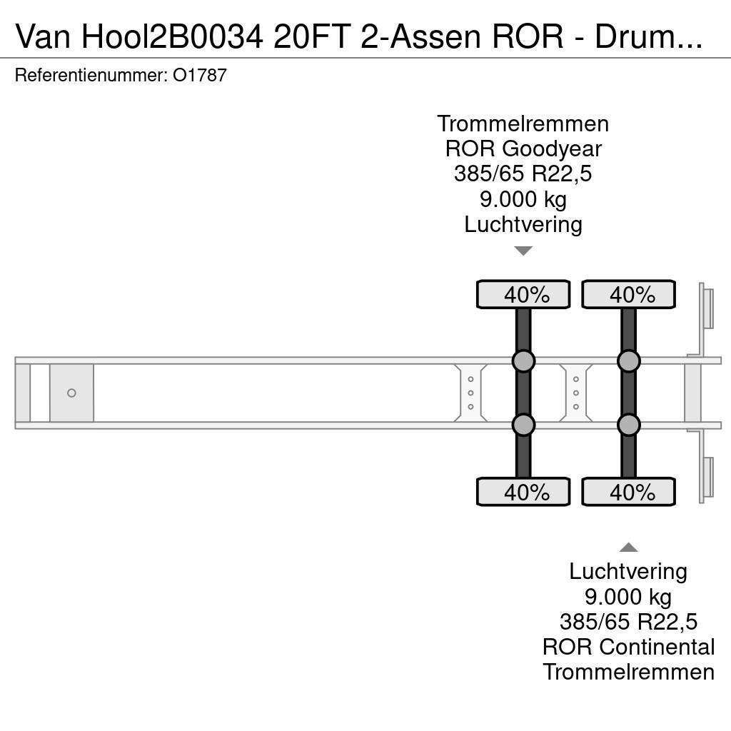 Van Hool 2B0034 20FT 2-Assen ROR - DrumBrakes - Airsuspensi Containertrailer