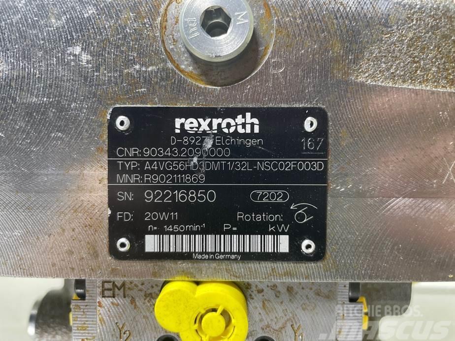 Rexroth A4VG56HD3DMT1/32L-R902111869-Drive pump/Fahrpumpe Hydraulik