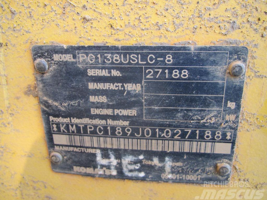 Komatsu PC 138 USLC-8 Bandgrävare