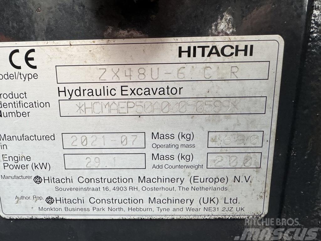 Hitachi zx48U-6 Minigrävare < 7t