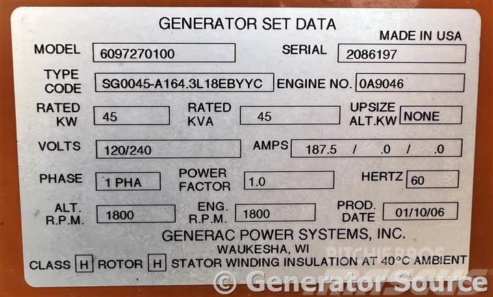 Generac 45 kW - JUST ARRIVED Övriga generatorer