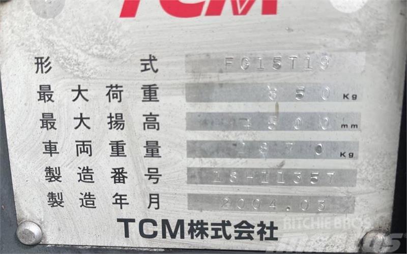 TCM FG15T19 Övriga motviktstruckar