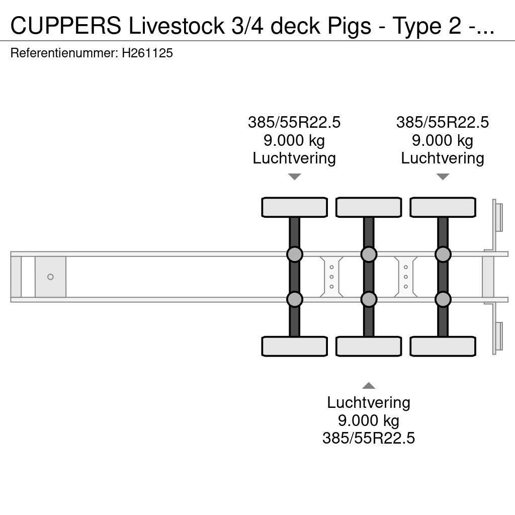  CUPPERS Livestock 3/4 deck Pigs  - Type 2 - Water Djurtransport trailer