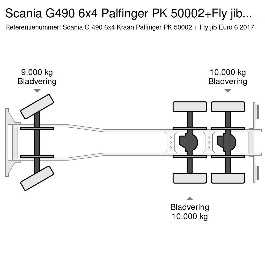 Scania G490 6x4 Palfinger PK 50002+Fly jib RETARDER Euro Allterrängkranar