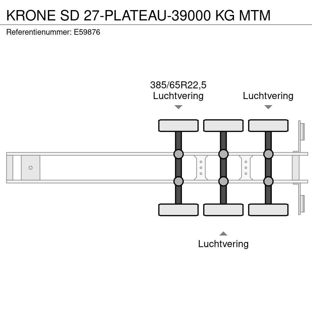 Krone SD 27-PLATEAU-39000 KG MTM Flaktrailer