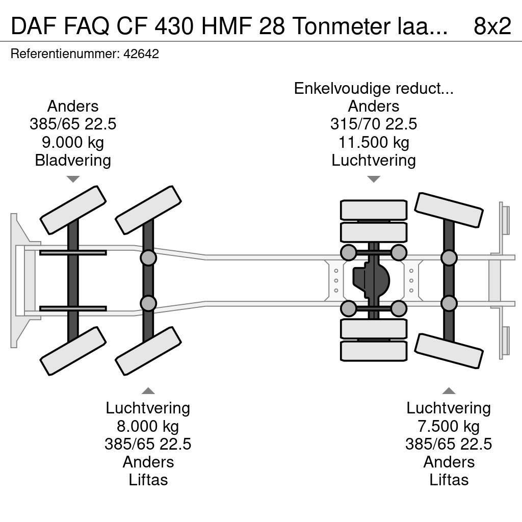 DAF FAQ CF 430 HMF 28 Tonmeter laadkraan Lastväxlare/Krokbilar