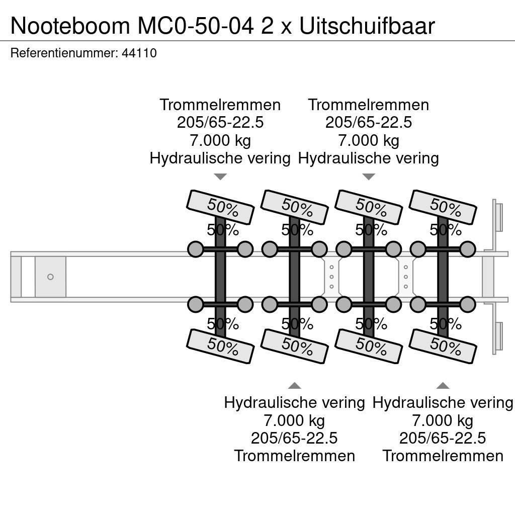 Nooteboom MC0-50-04 2 x Uitschuifbaar Låg lastande semi trailer