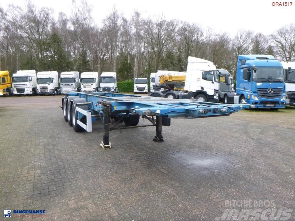 Fruehauf 3-axle container chassis 20, 30 ft Containertrailer
