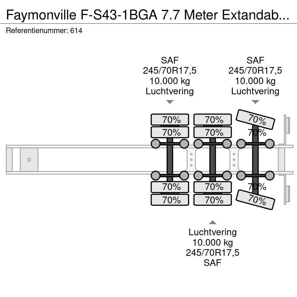 Faymonville F-S43-1BGA 7.7 Meter Extandable MEGA Topcondition! Skåptrailer