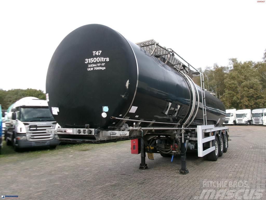 Crossland Bitumen tank inox 33 m3 / 1 comp + compressor + AD Tanktrailer