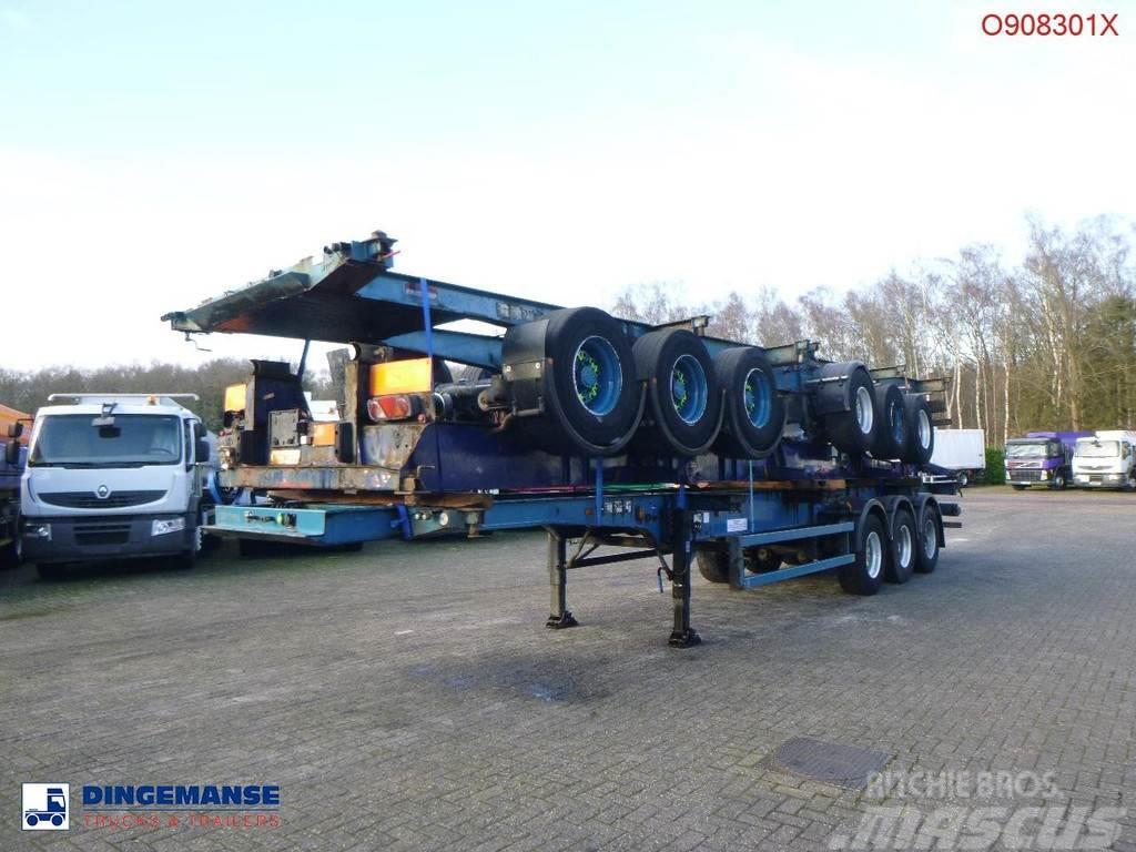  Crane Fruehauf Stack - 3 x container trailer 20-20 Containertrailer