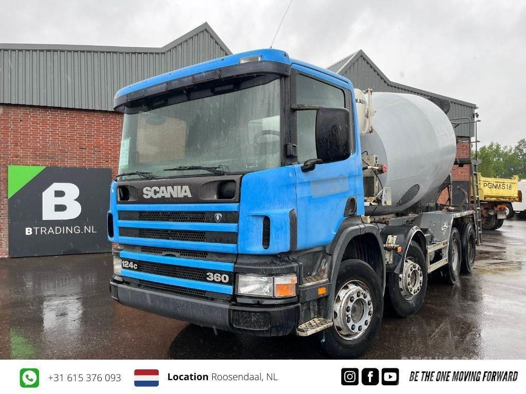 Scania P124-360 8x4 Concrete mixer 9m3 - Full steel - Big Cementbil