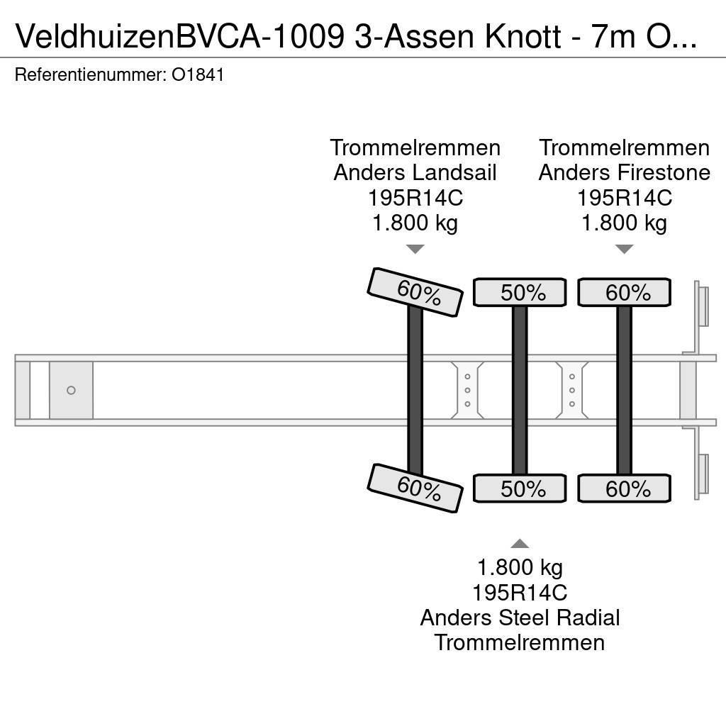 Veldhuizen BVCA-1009 3-Assen Knott - 7m Open Laadbak - Gegalv Flaktrailer