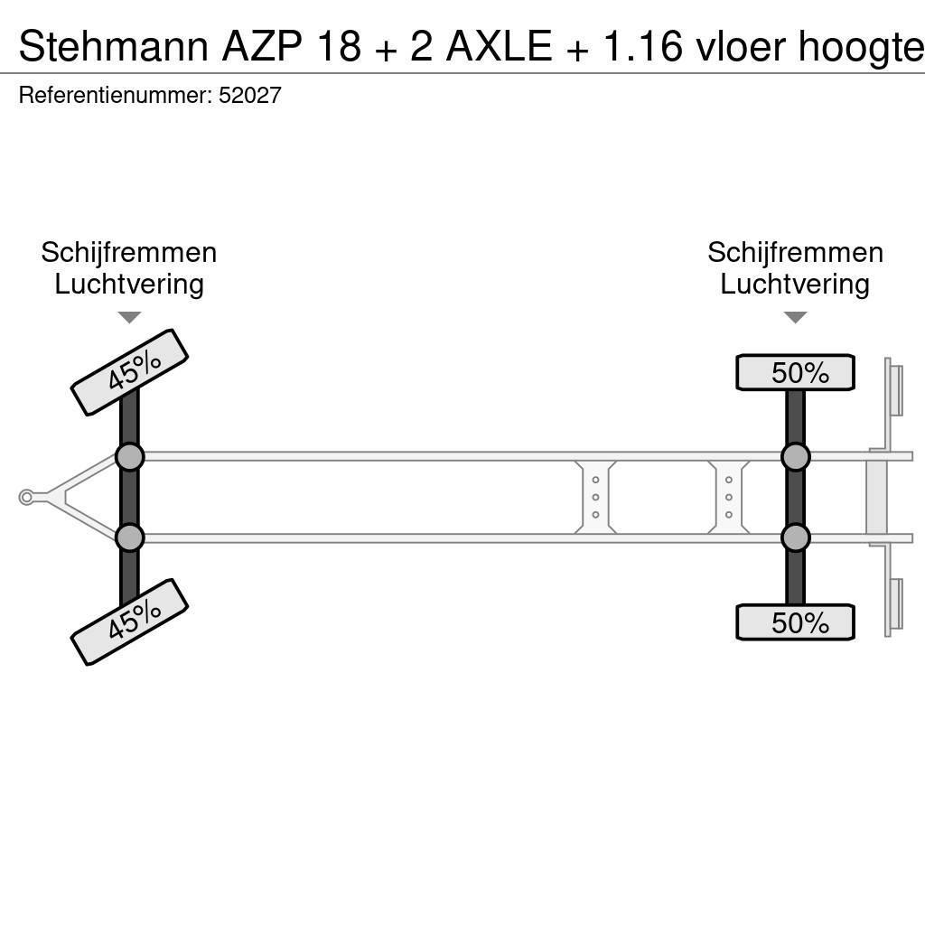 Stehmann AZP 18 + 2 AXLE + 1.16 vloer hoogte Kapellsläp