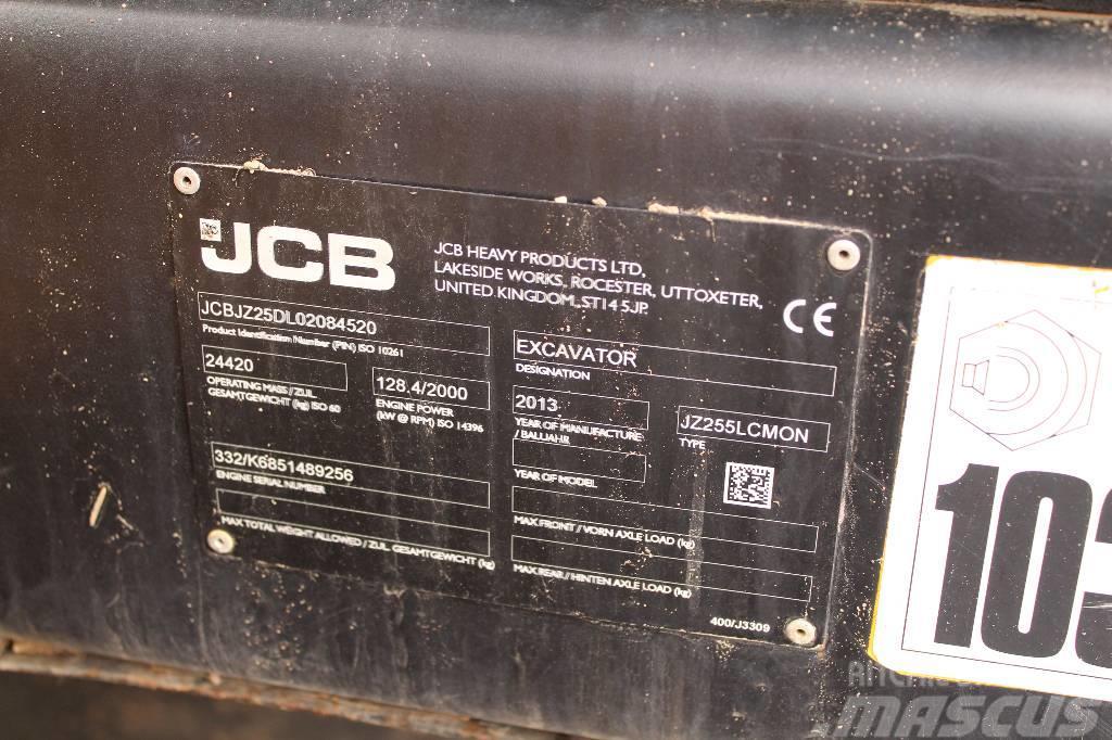 JCB JZ 255 LC / Pyörittäjä, pihdit, Rasvari, Lämmitin Bandgrävare