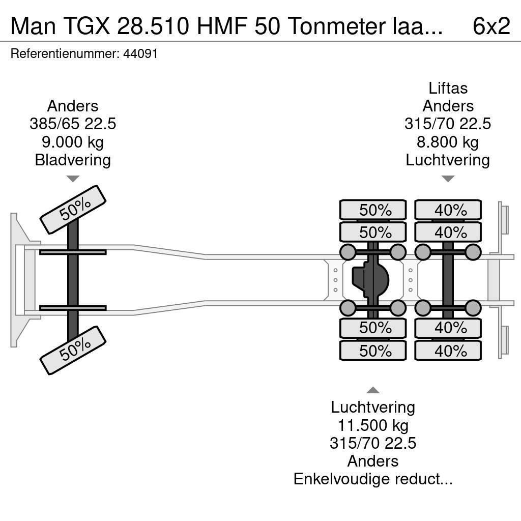 MAN TGX 28.510 HMF 50 Tonmeter laadkraan + Fly-Jib Billyftar