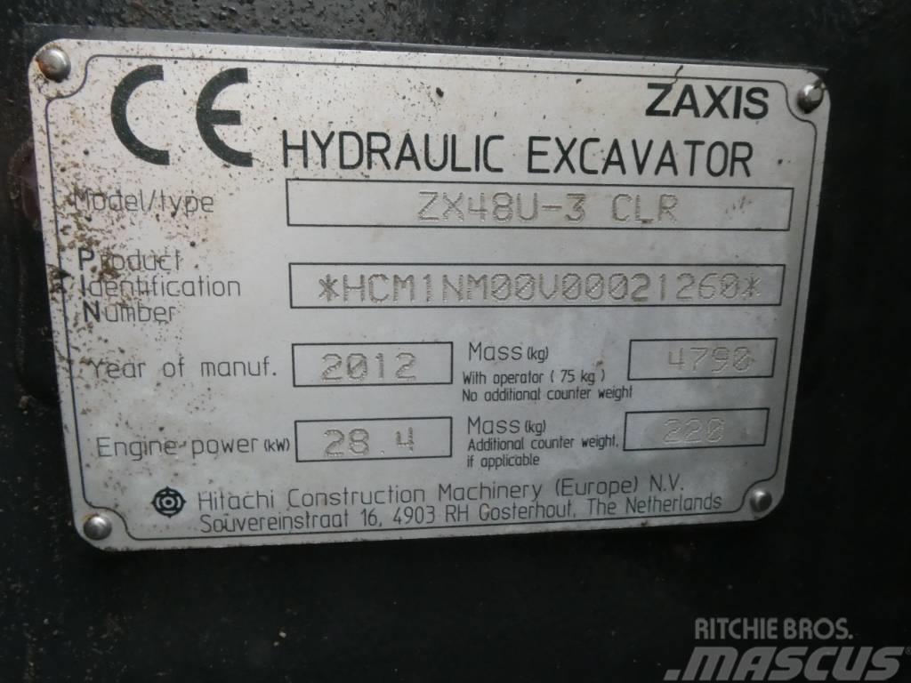 Hitachi ZX 48 U-3 Minigrävare < 7t