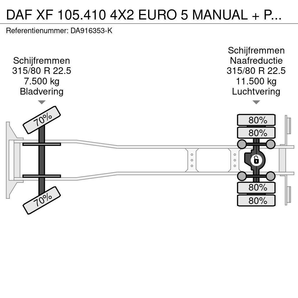 DAF XF 105.410 4X2 EURO 5 MANUAL + PALFINGER PK16000 Allterrängkranar
