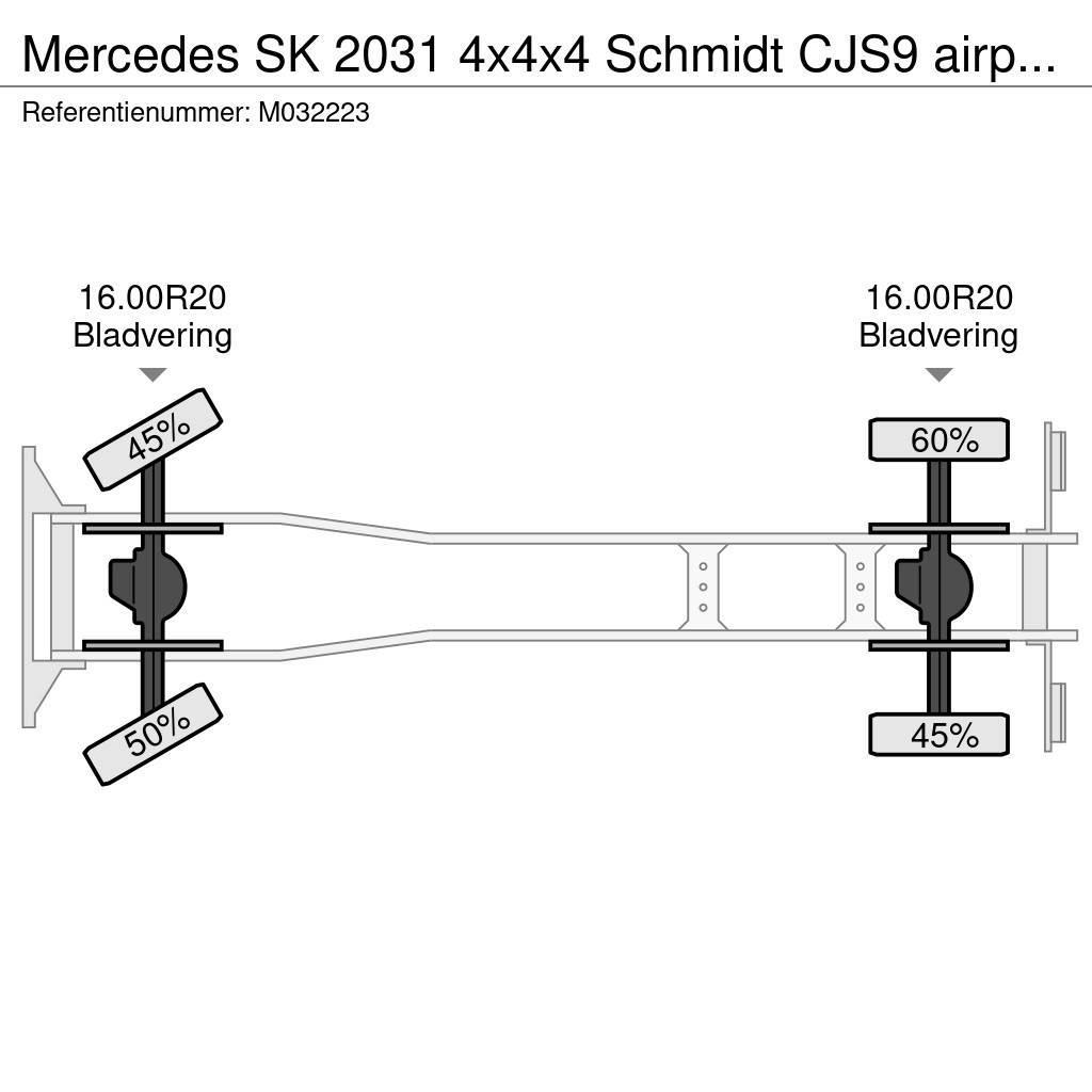 Mercedes-Benz SK 2031 4x4x4 Schmidt CJS9 airport sweeper snow pl Chassier