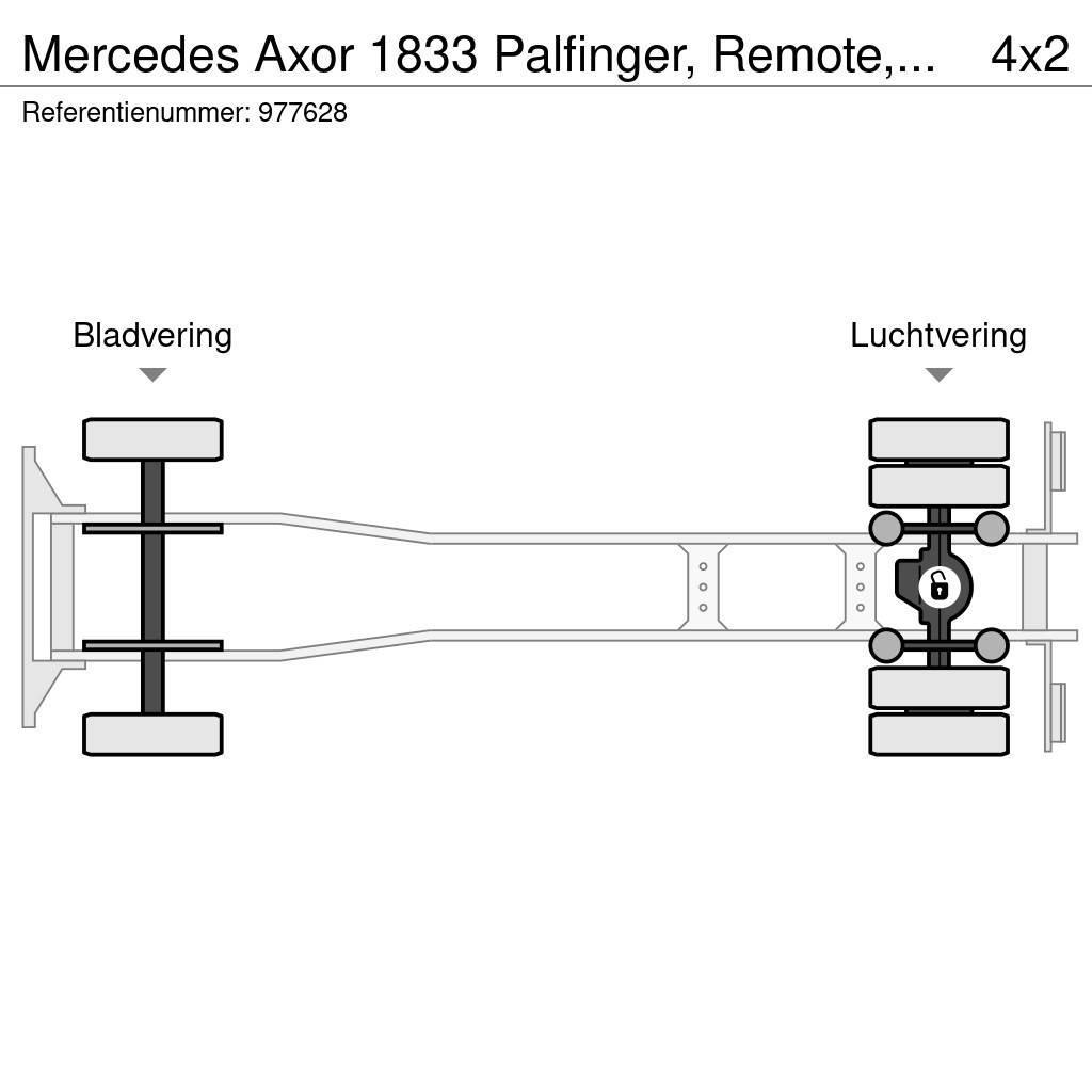 Mercedes-Benz Axor 1833 Palfinger, Remote, Manual, RVS loading p Tippbilar