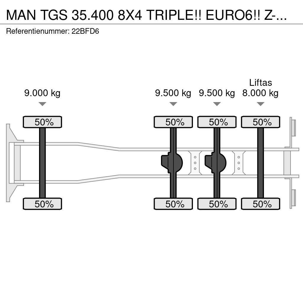MAN TGS 35.400 8X4 TRIPLE!! EURO6!! Z-KRAAN/KIPPER!!TO Tippbilar