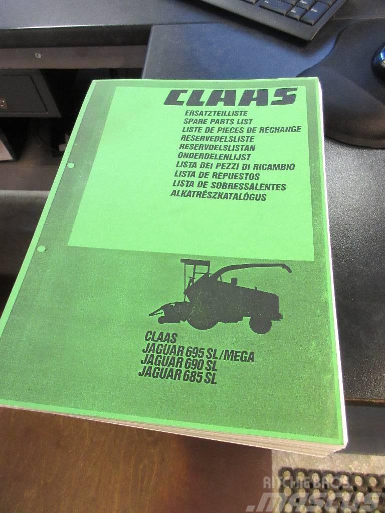 CLAAS Jaguar 695 varaosaluettelo/spare part list Övriga vallmaskiner