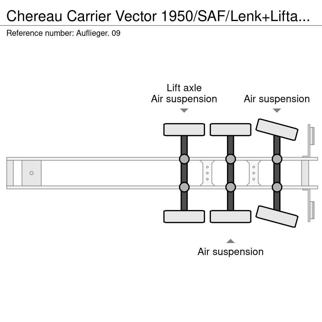 Chereau Carrier Vector 1950/SAF/Lenk+Liftachse/LBW Skåptrailer Kyl/Frys/Värme