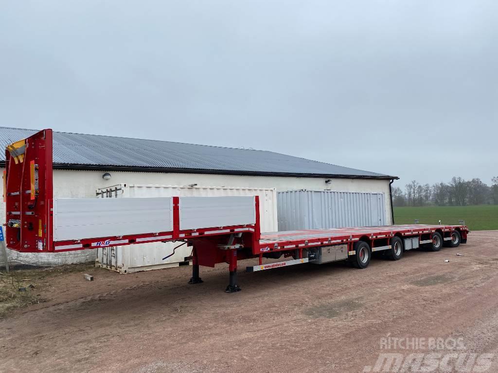 HRD 4-axlad Långjumbo 18,5m Låg lastande semi trailer