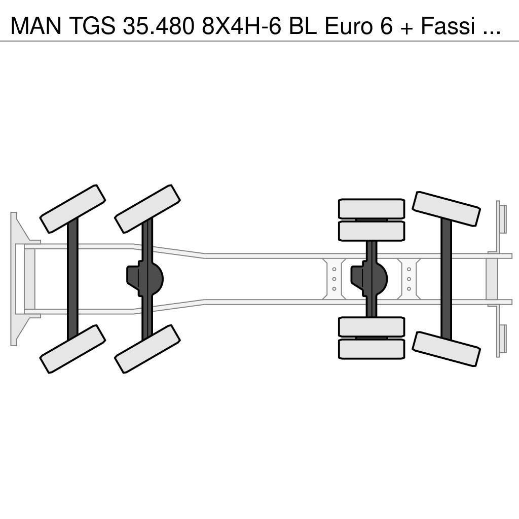 MAN TGS 35.480 8X4H-6 BL Euro 6 + Fassi F1350RA.2.28 + Allterrängkranar