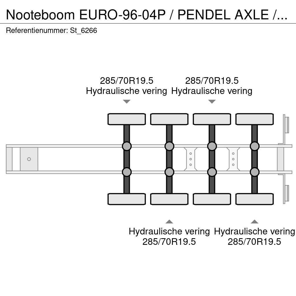 Nooteboom EURO-96-04P / PENDEL AXLE / 95.680 kg. Låg lastande semi trailer