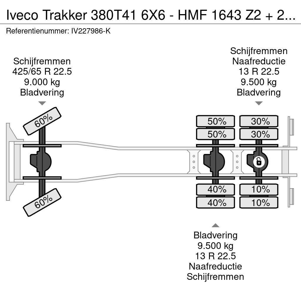 Iveco Trakker 380T41 6X6 - HMF 1643 Z2 + 2-WAY TIPPER Allterrängkranar