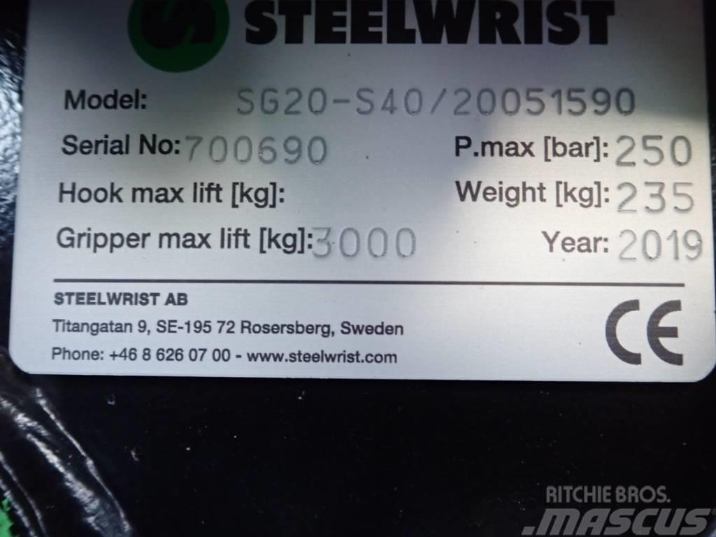 Steelwrist Sortiergreifer SG20 passend zu Volvo ECR35 Gripar