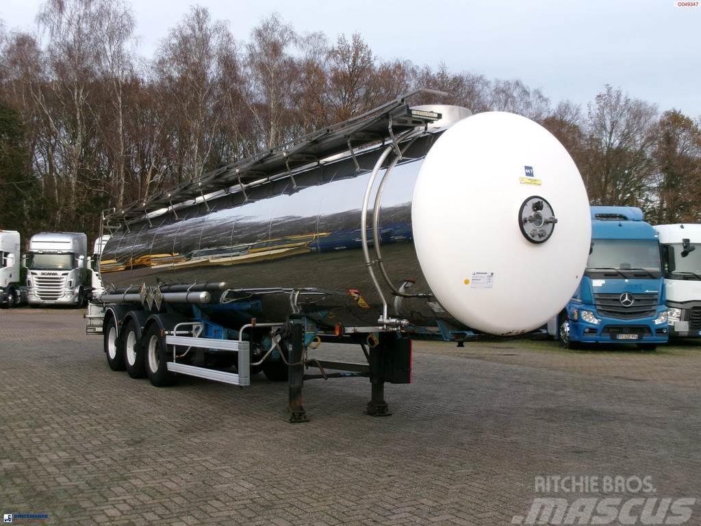 Magyar Chemical tank inox L4BH 32.5 m3 / 1 comp Tanktrailer