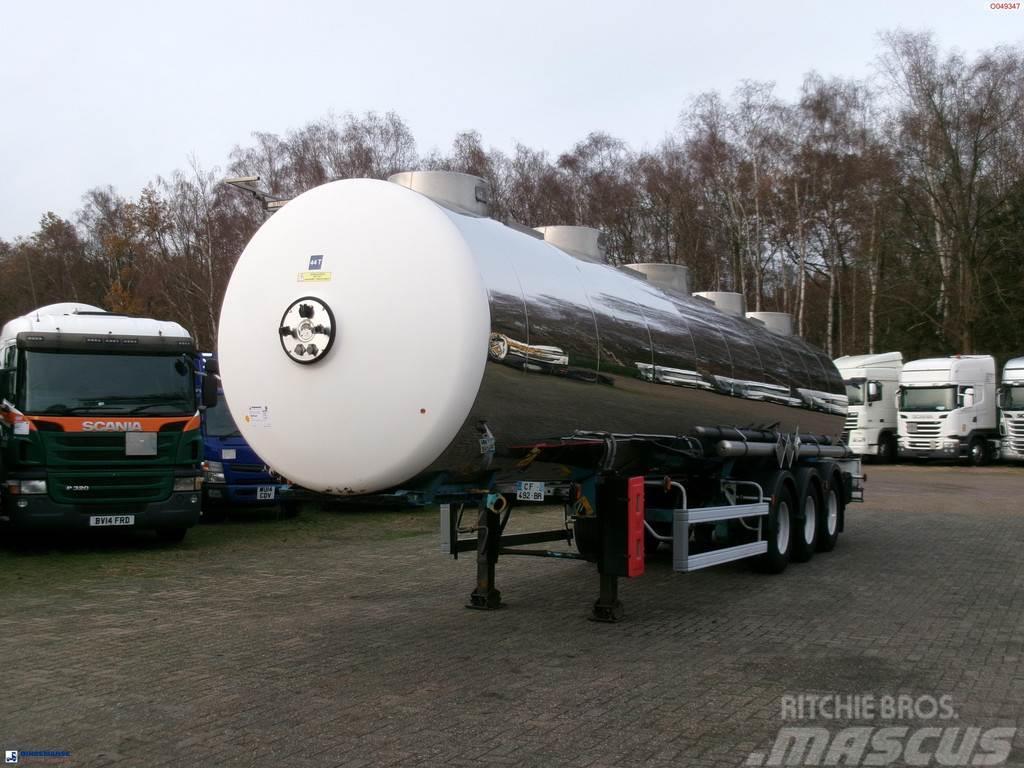 Magyar Chemical tank inox L4BH 32.5 m3 / 1 comp Tanktrailer