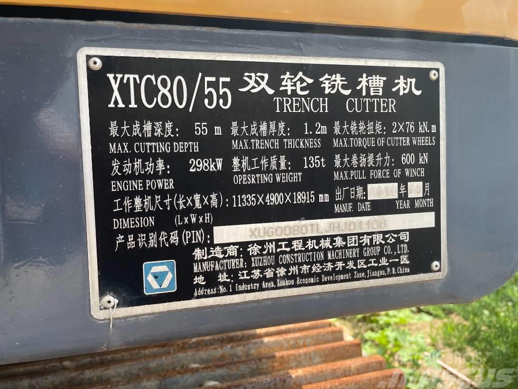  徐工 XTC80/55 Band, kedjor och underreden