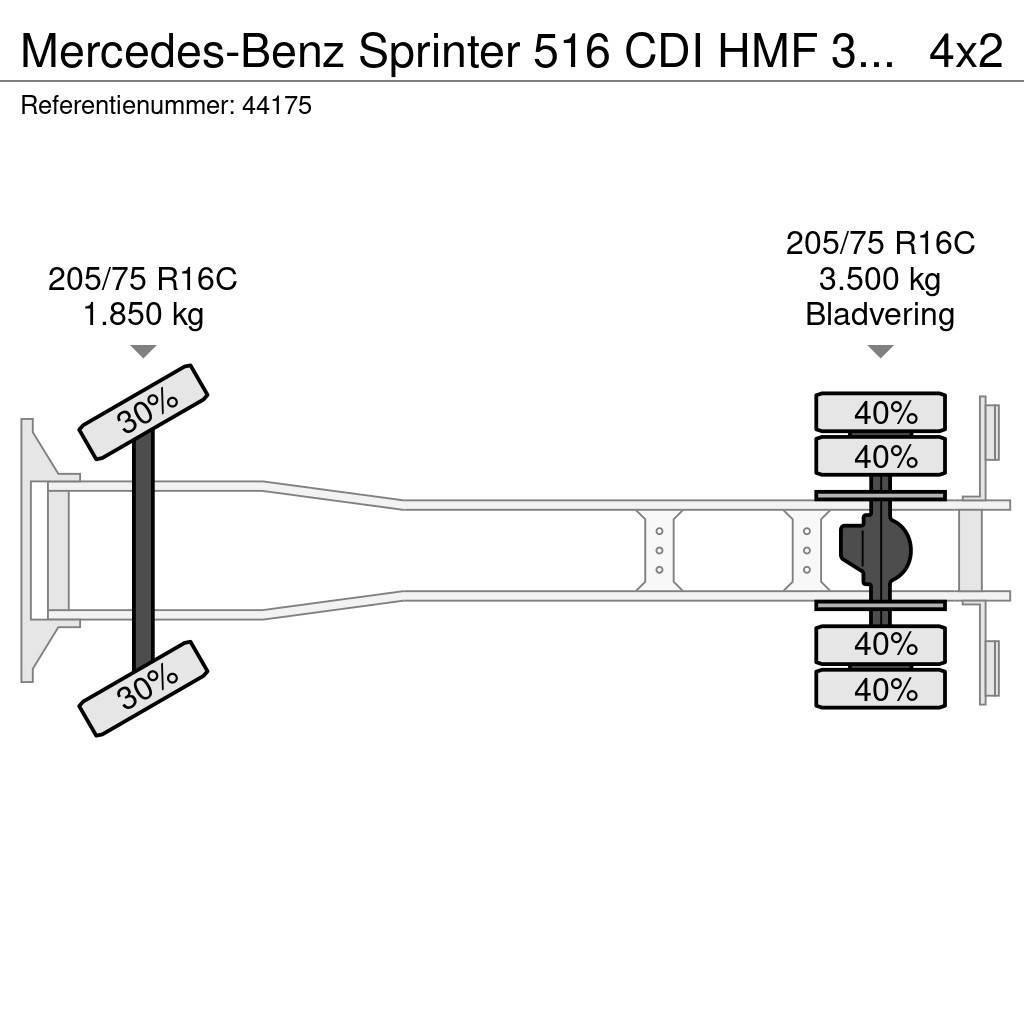 Mercedes-Benz Sprinter 516 CDI HMF 3 Tonmeter laadkraan Allterrängkranar