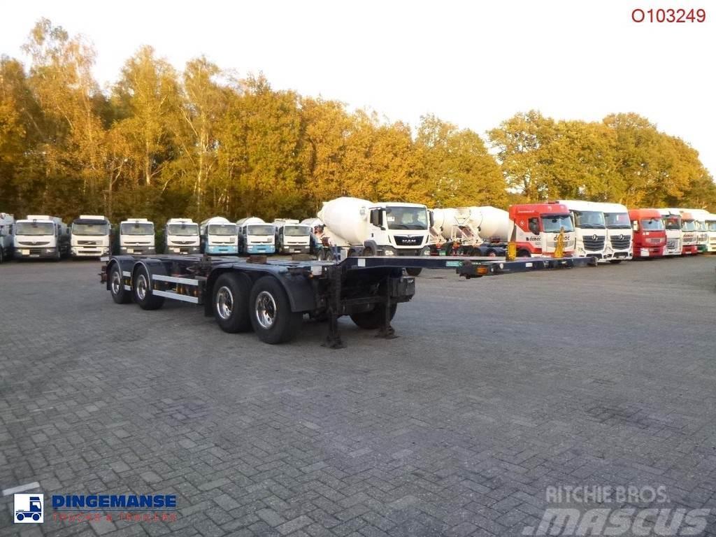 D-tec 4-axle container combi trailer (2 + 2 axles) Containertrailer