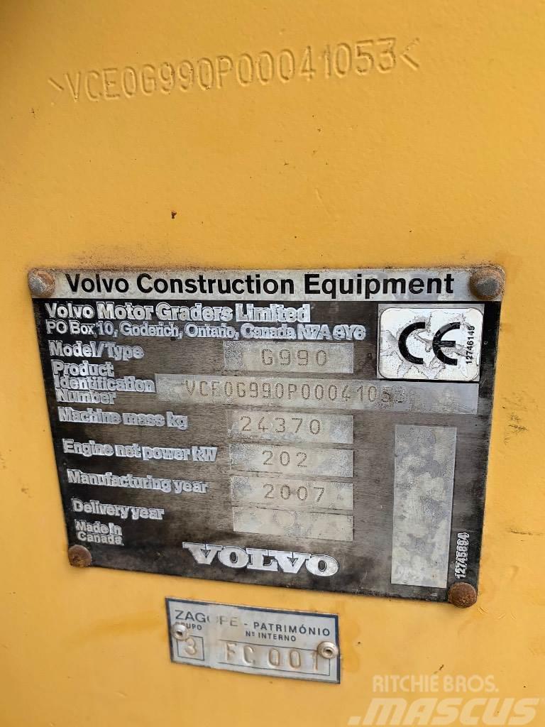 Volvo G990 Väghyvlar
