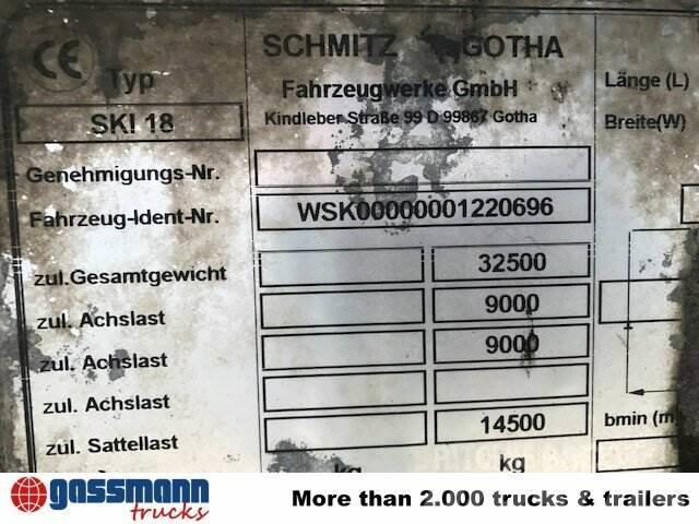 Schmitz SKI 18 SL06-7.2 Alumulde mit Stahlboden ca. 25m³ Tipptrailer