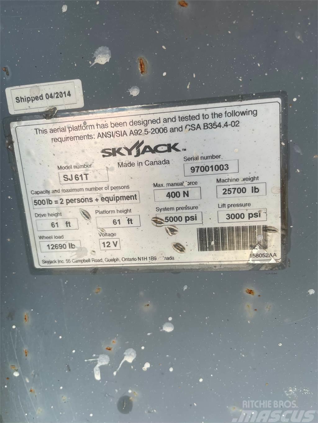 SkyJack SJ61T Bommar och stickor